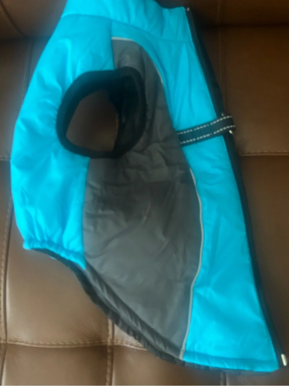 Blue and Gray Quilted Pet Vest